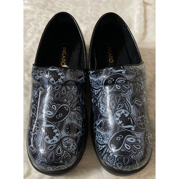 NEW Ladies INGARO Professional Nursing Clogs Size 11 Paisley Print - Picture 2 of 5